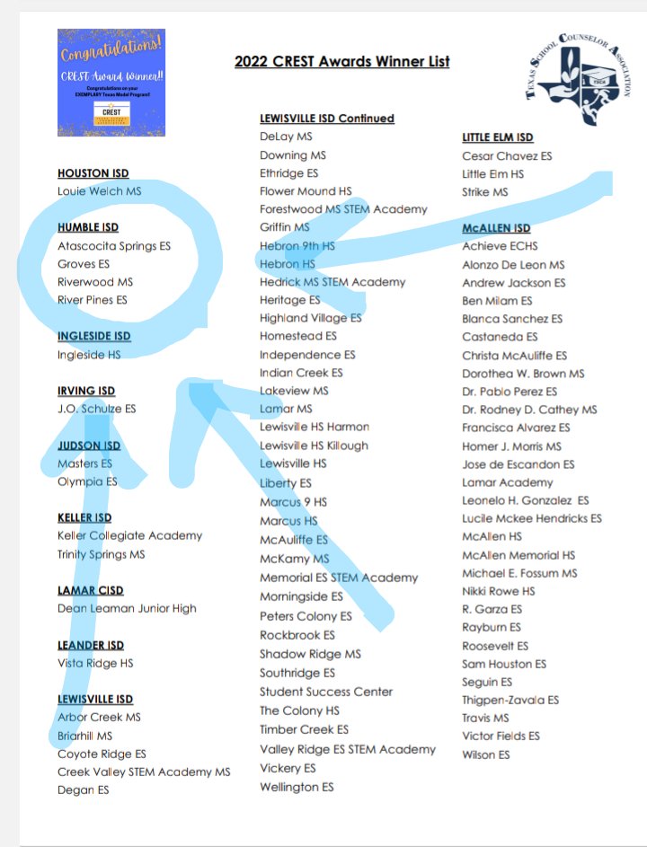Excited for our <a href="/HumbleISD/">Humble ISD</a> Counselors to be celebrated at #ConnectRechargeTSCA2023 for their amazing work on campus 🎉 <a href="/HumbleISD_ASE/">Atascocita Springs</a> <a href="/HumbleISD_RMS/">Riverwood MS</a> <a href="/HumbleISD_GE/">Groves Elementary</a> <a href="/HumbleISD_RPE/">River Pines Elementary</a>