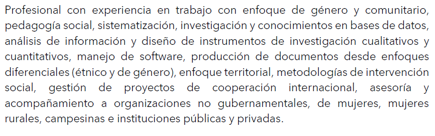 amor_y_rap_'s tweet photo. BUSCO TRABAJO. Soy socióloga y magíster en Estudios Políticos. Tengo experiencia en trabajo con comunidades, inv. y análisis cualitativo/cuantitativo, gestión de proyectos, educación popular, enfoques diferenciales. 👇🏽 Si saben de algo por favor 🌼 RT 🌻 https://t.co/hIT7DWty0Y