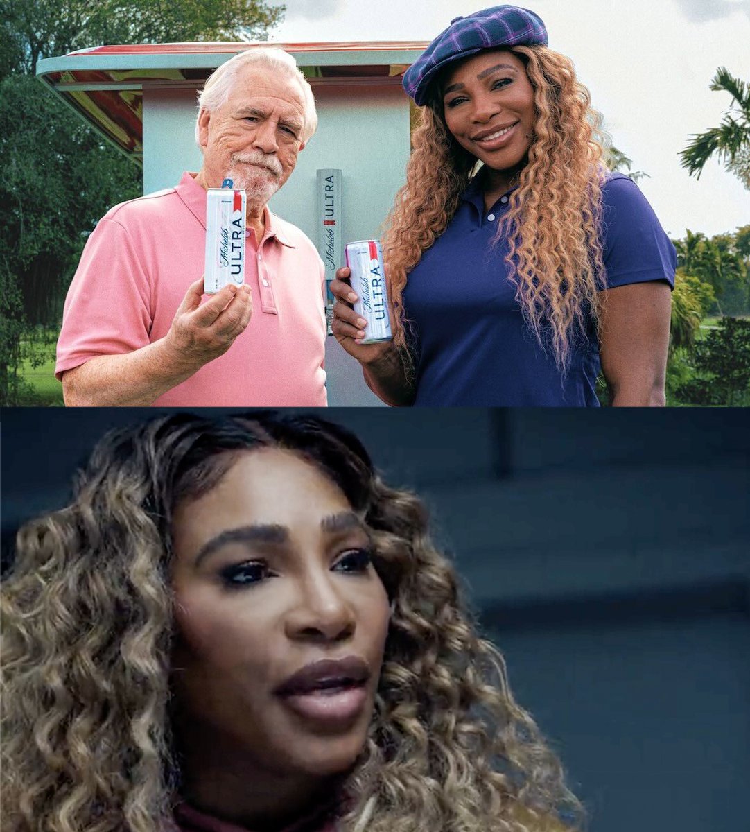 FOS's tweet image. A business icon:

Serena Williams was in two Super Bowl commercials for two different brands before the 1st quarter even ended.