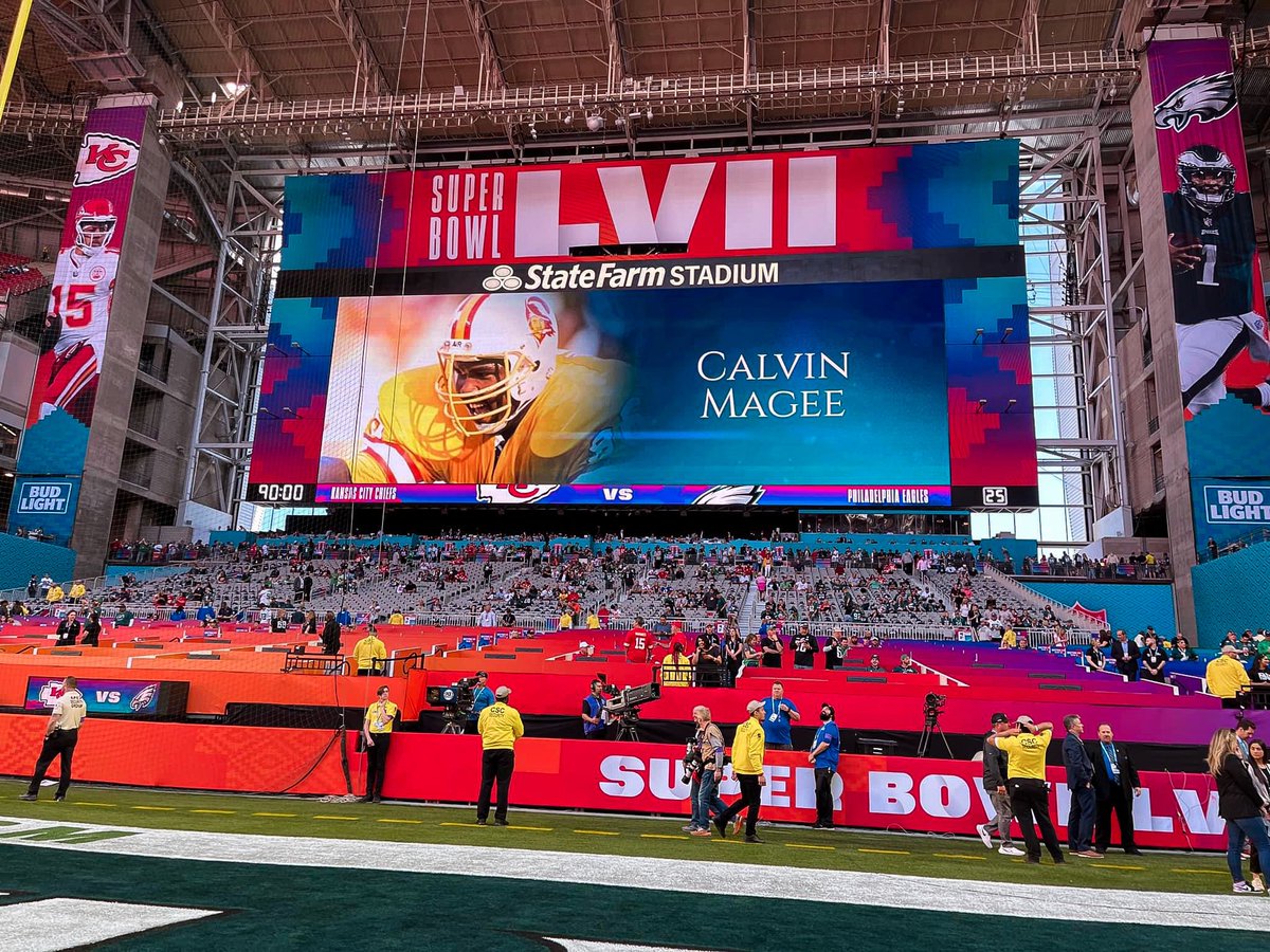 Our beloved Coach Calvin Magee was honored at Super Bowl LVII. 

A wonderful Husband, Father, Grandfather, Friend, and Coach❤️