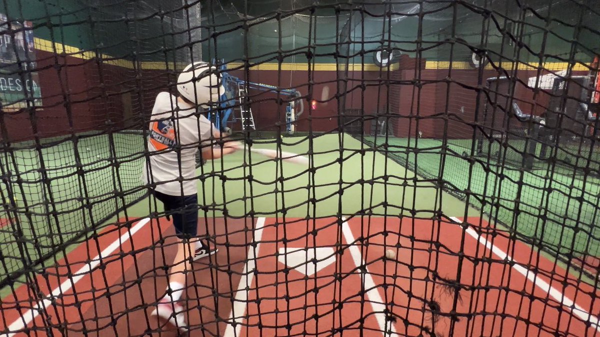 KrisGutierrez's tweet photo. For the first time in recent memory I missed the #SuperBowl kickoff.. why? My son asked to go to @DBATLewisville to break in his new @DeMarini bat. How do I say no to that? He wants to impress coach @Billy_Jordan22 and @LCSBaseball ⚾️ #NavyOut (Class of 2029 @kirk_saarloos 😉) https://t.co/JAddKy8HgI