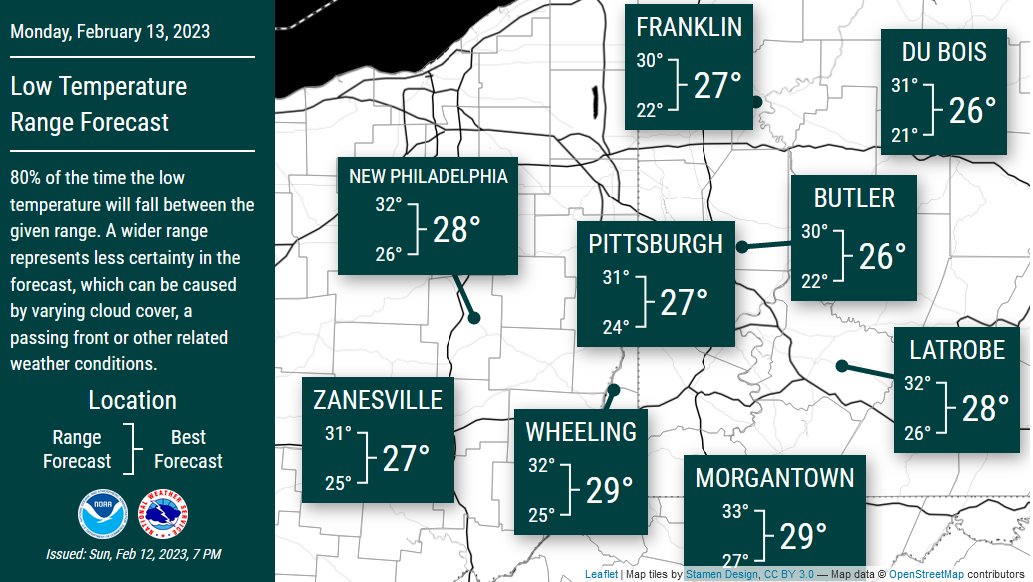 NWSPittsburgh's tweet image. Dry, cool conditions are expected overnight under a clear sky.