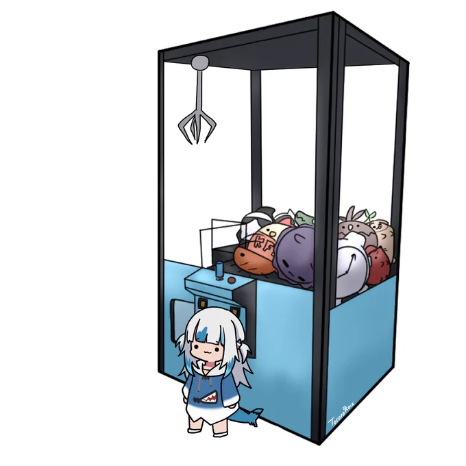 shork stands guard as ame gets more coins #gawrt 