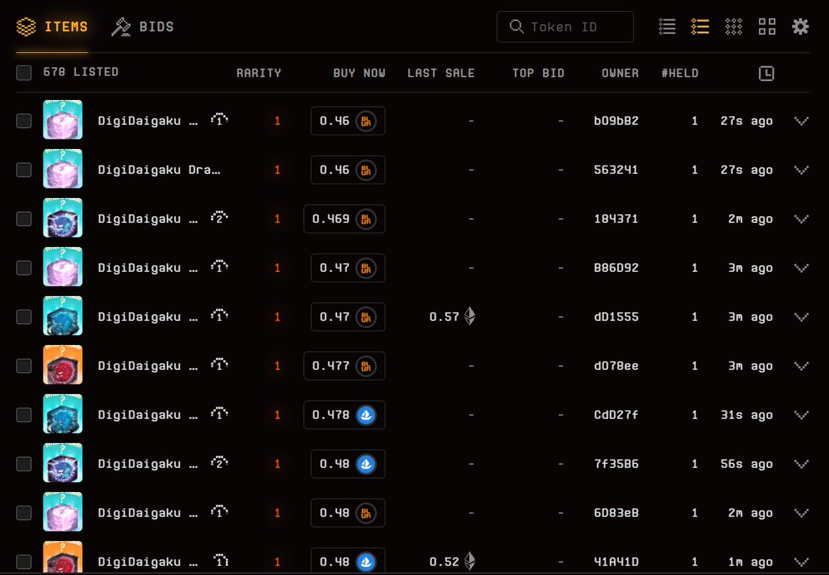 blur_io's tweet photo. The floor for DigiDaigaku Dragon Eggs is on Blur! https://t.co/SRf0wYIHwY