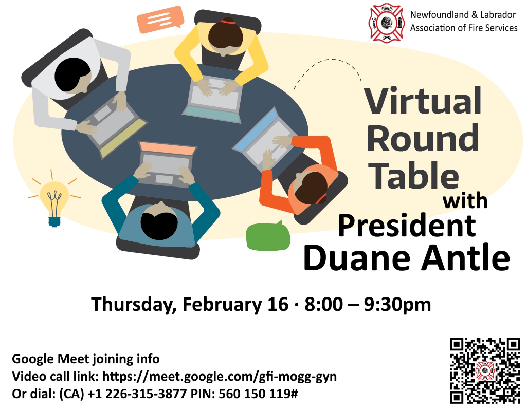 Mark the Date!! Its almost here. Come Join Us! Virtual Round Table with Duane Antle Thursday, February 16 · 8:00 – 9:30pm Google Meet joining info Video call link: meet.google.com/gfi-mogg-gyn Or dial: (CA) +1 226-315-3877 PIN: 560 150 119#