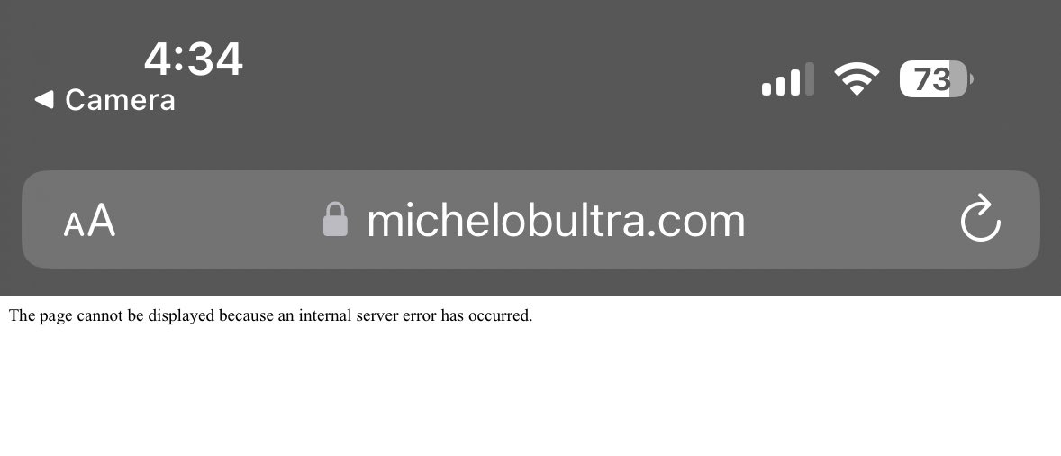 Hey <a href="/MichelobULTRA/">Michelob ULTRA</a> - your link on the QR code is broken - missing out on A LOT of website traffic - who’s getting fired