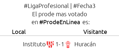 ProdeEnLinea's tweet photo. #LigaProfesional | #Fecha3 | Arrancó el partido | #Instituto | #Huracan | Seguí el Fútbol en #ProdeEnLinea!! https://t.co/QD46TWcBAL