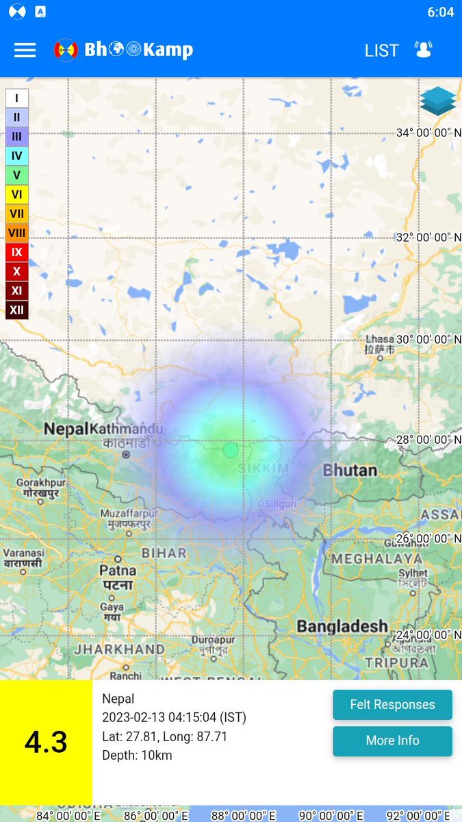 An earthquake of magnitude 4.3 on the Richter scale occurred today at around 4.1… An earthquake of magnitude 4.3 on the Richter scale occurred today at around 4.1…