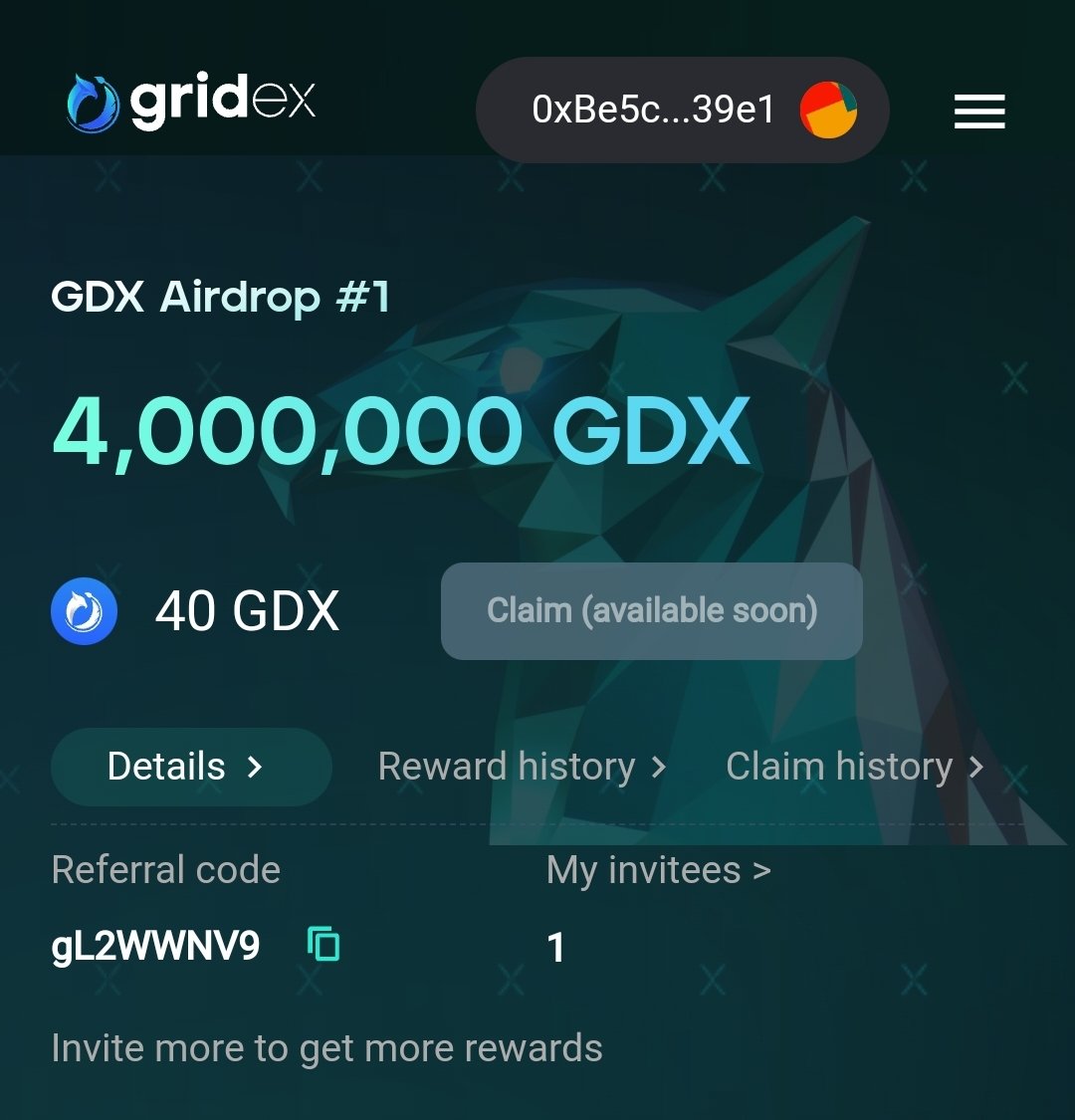 airdrop_testing's tweet photo. 200$ instant uniswap & gridex Airdrop✅️
💥Reward 20 GDX & 10 GDX for reff Code
⚠️Steps
➖️connect your wallet & past reff code 👇
https://t.co/ZsK7fcV9k5
👉reff code : gL2WWNV9
➖️reff code is required
#airdrop #Giveaway
#nft #aptos #sharedeum #zksync #LAYERZERO #optimism https://t.co/jJLQtli2jl