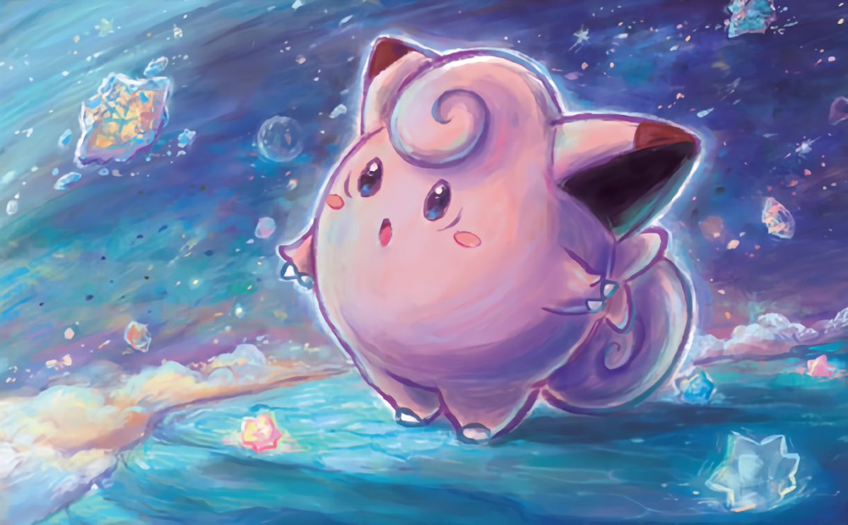 pokecardhourly's tweet photo. clefairy ♡︎ illust. by sowsow https://t.co/yCFnymNEIC