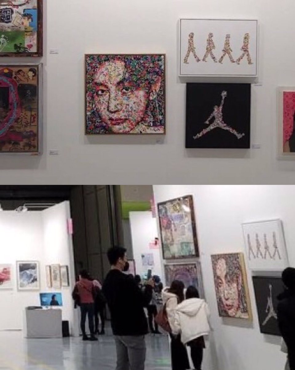 Taehyungimpact's tweet image. Taehyung’s portrait by Shin Sang-chul with the title “Someone's hero, V” spotted in exhibition at world art expo in seoul.

Taehyung is indeed everyone’s muse and icon 🥹