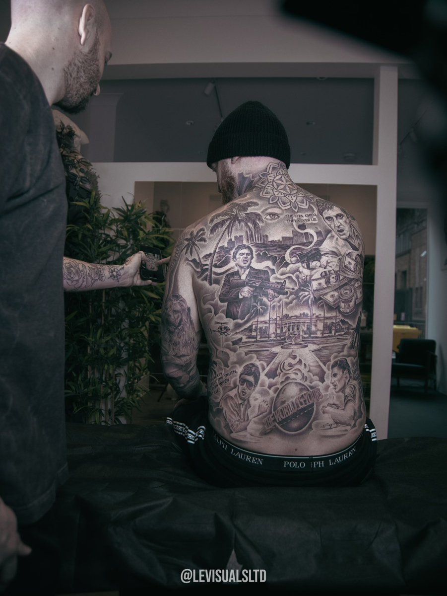 Just completed my biggest tattoo project in my career. Scarface back piece. What movie theme would you like to see tattooed next?