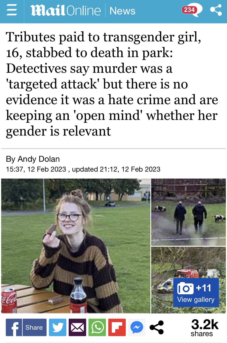 I told you. British Media, The Government, JK Rowling, Ricky Gervais, and the whole hideous, stinking Gender Critical movement have blood on their hands. “A targeted attack.” You have created a hysterical climate where it’s ok to target trans people. God bless Brianna ❤️