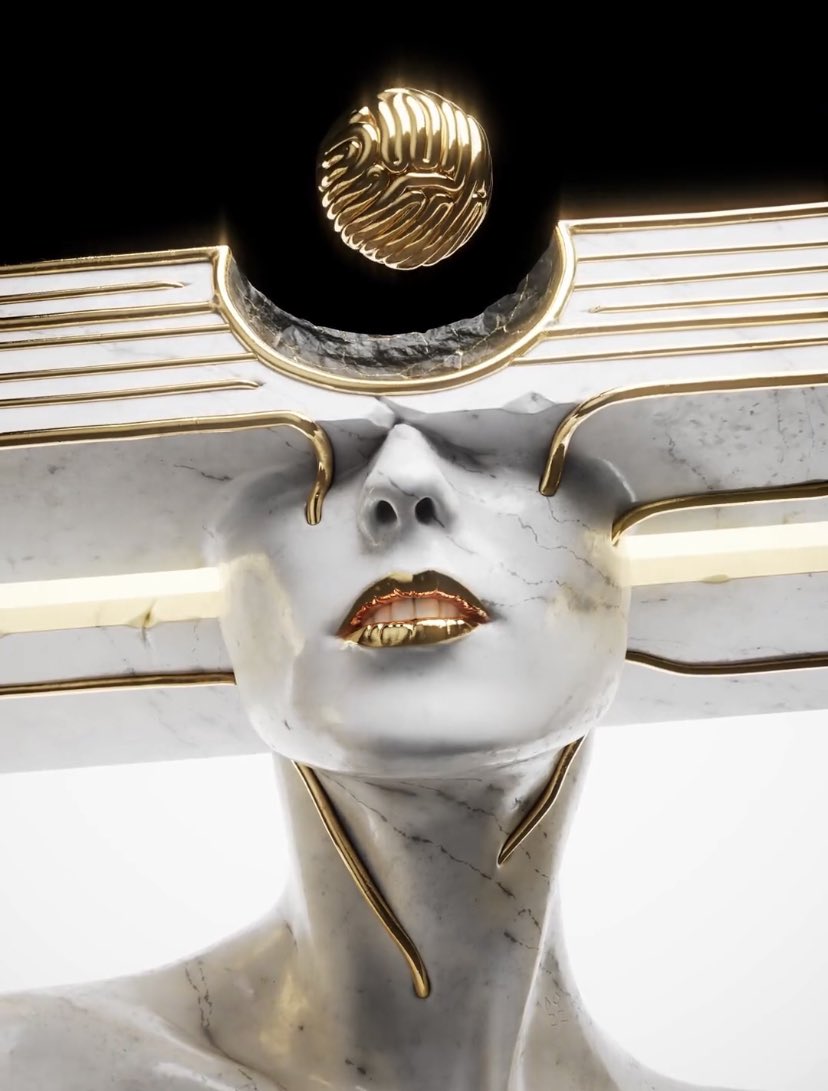 CebuGerms's tweet photo. @0xdgb @DomQwek is one of my favorite artists! love how he shares the story or message behind each piece. the black, white, and gold compliments each other remarkably. also, he is generous and treats his collectors very well. i’m a proud collector! https://t.co/HTBgq0V21f