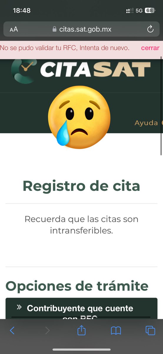 lzgdo85's tweet photo. @citasSAT12 Aún está con fallas!!! Pff https://t.co/5POgbqUsFR