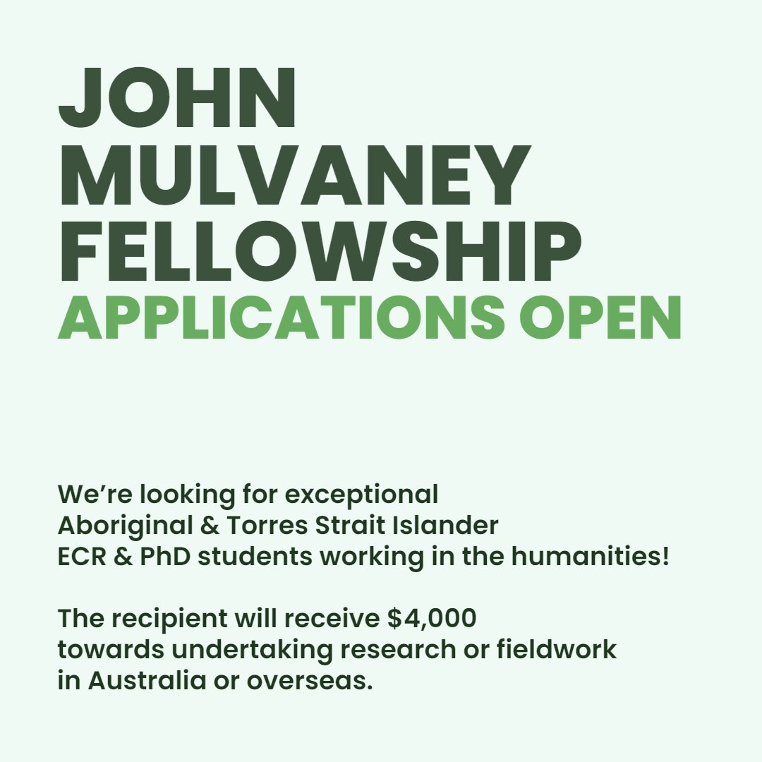 Can you help us spread the word? We’re looking 👀 for exceptional Aboriginal &amp; Torres Strait Islander early career researchers and PhD students working in any area of the humanities! 

➡️ Learn more bit.ly/40DWVJD