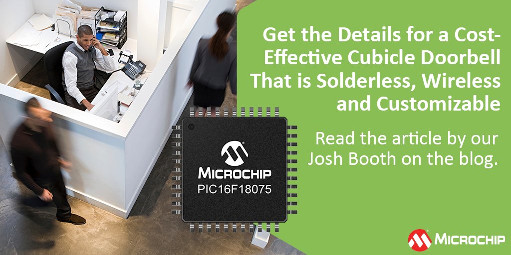 MicrochipTech's tweet photo. Easily get someone's attention with a cost-effective cubicle doorbell: https://t.co/hZTtOSiHQp. #doorbell #bluetooth #clickboard #mikroelectronika #touch https://t.co/Srei5T6u9d