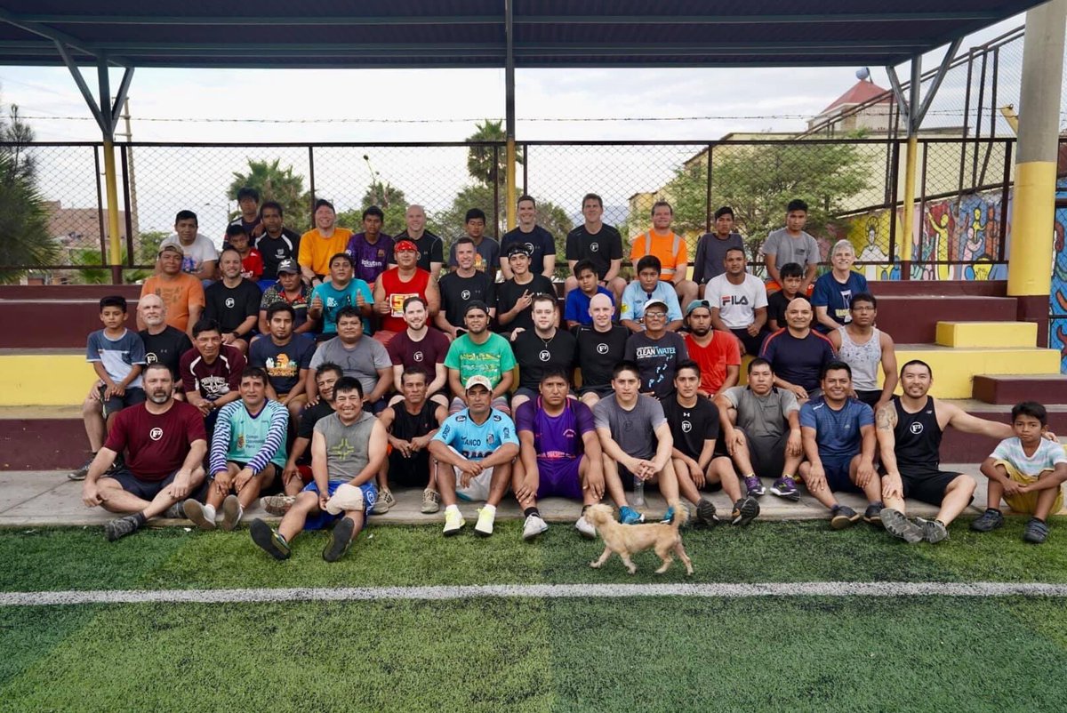 TBT 4 years ago <a href="/F3Nation/">F3</a> <a href="/F3Chimbote/">F3 Chimbote Peru Mission Trips</a> 2.12.2019

30 🇵🇪 locals + 3 🇻🇪 refugees + 16 🇺🇸 + 1  🐕 

❤️