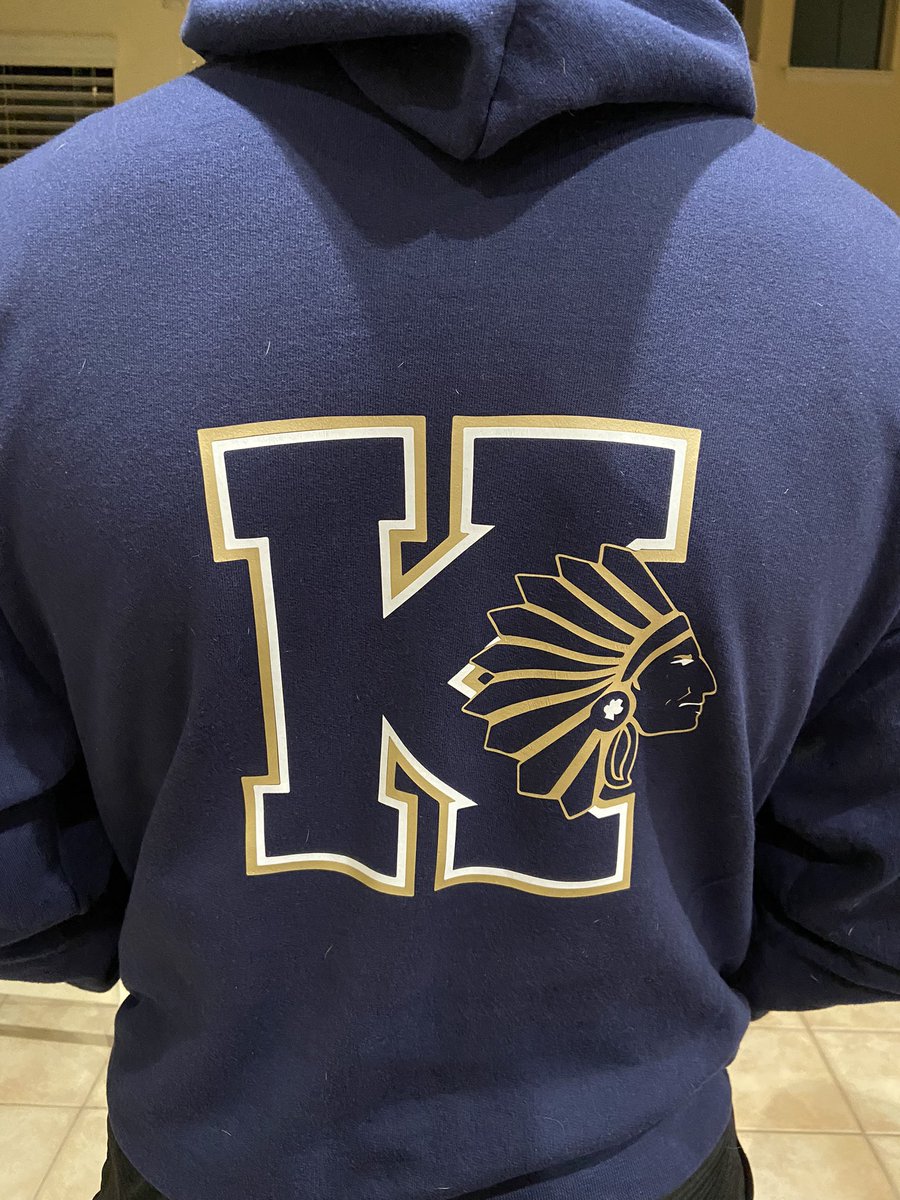KStewartKHS's tweet photo. My kiddo wanted a jacket with the @KHSIndianNation logo and the @KellerHighBand logo on it. He’s ready for high school now! https://t.co/yx8MBBC8wb