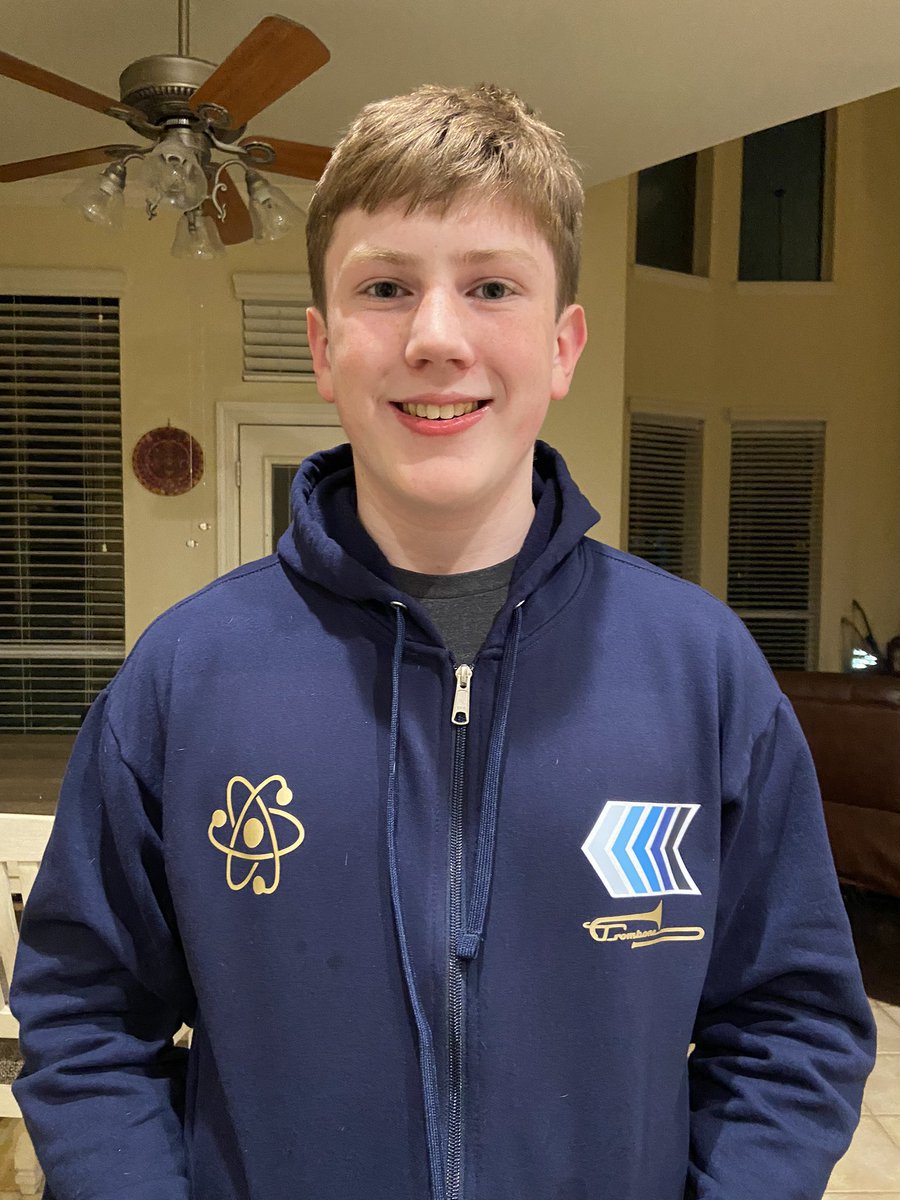 KStewartKHS's tweet photo. My kiddo wanted a jacket with the @KHSIndianNation logo and the @KellerHighBand logo on it. He’s ready for high school now! https://t.co/yx8MBBC8wb