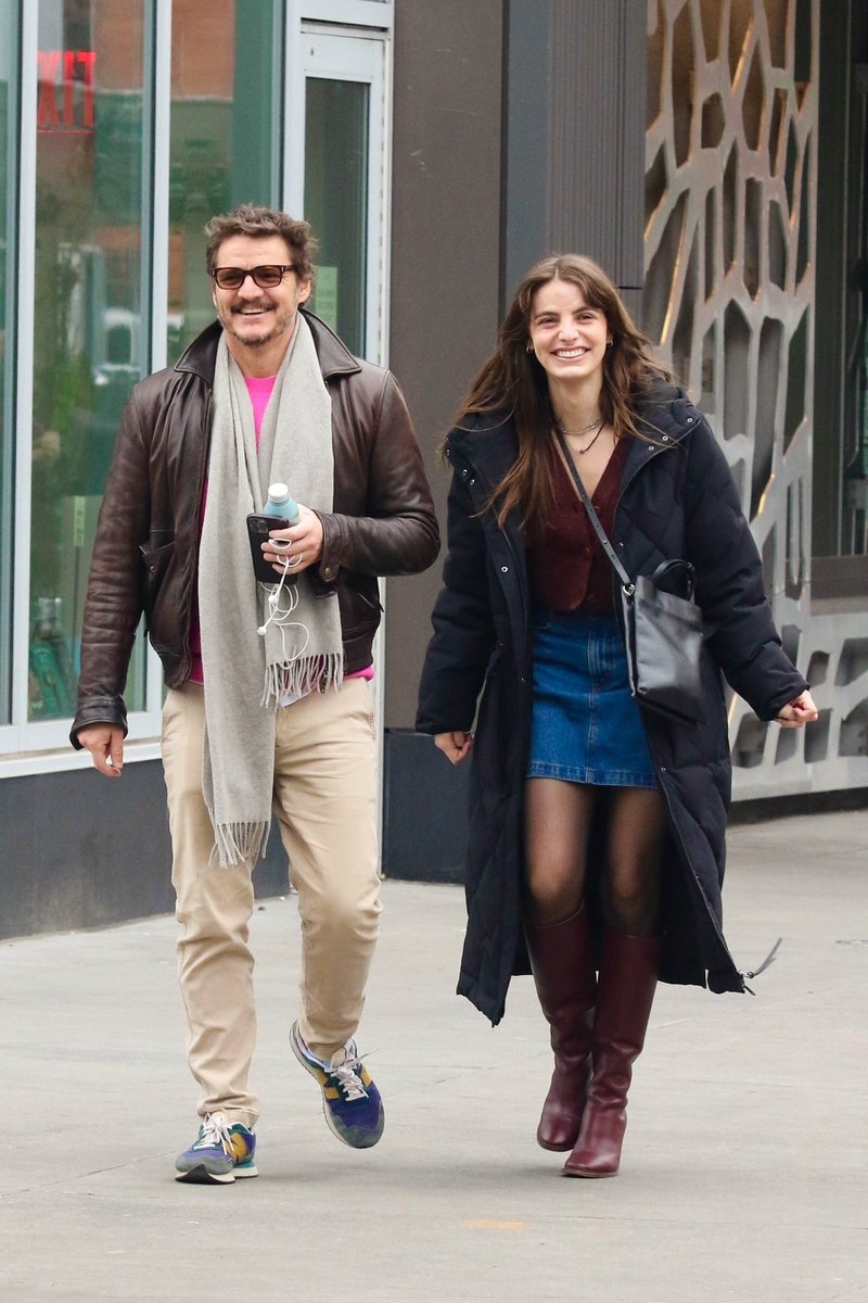 pascalarchive's tweet image. pedro pascal with his sister lux in new york city today