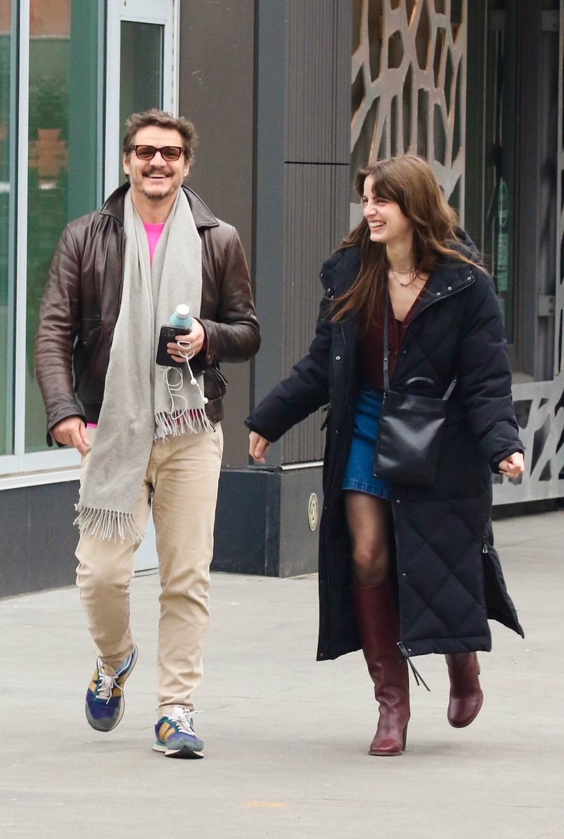 pascalarchive's tweet image. pedro pascal with his sister lux in new york city today
