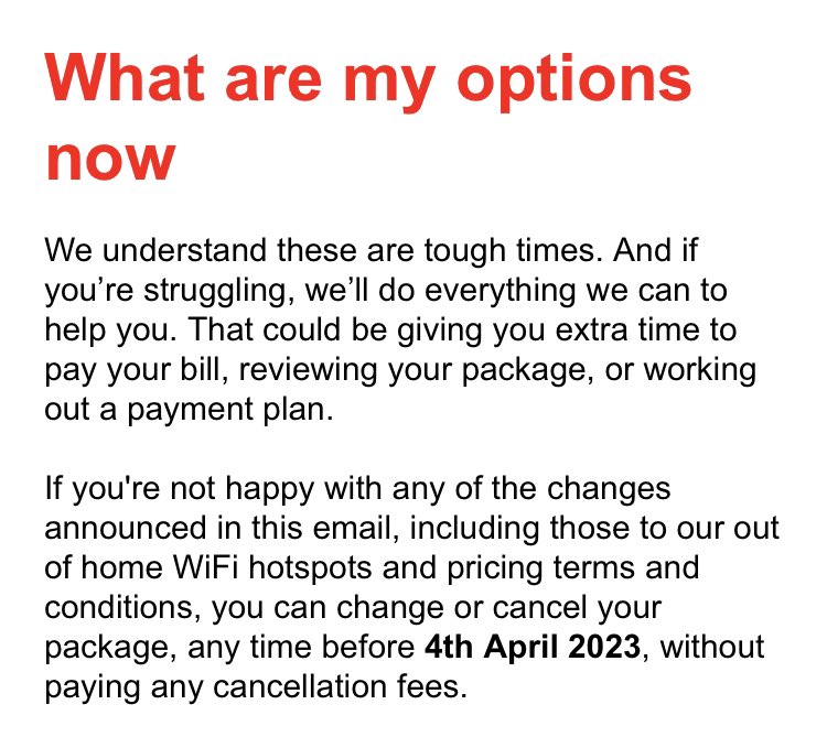 CupcakeLeeds's tweet photo. @virginmedia I’ve just spoken to customer services who say I cannot cancel without being charged a fee. Why does my email say I can, and after getting through to cancellations, they say I can’t?!?!?! https://t.co/uIcpnd22Yw