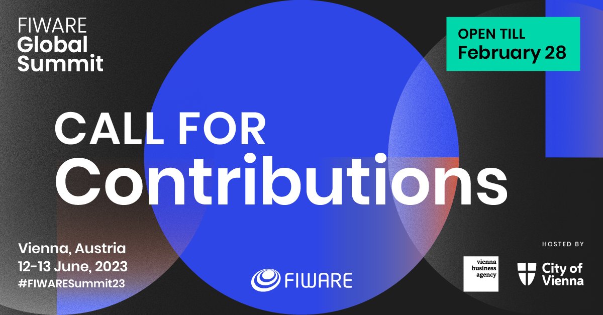 Last call! Share your stories, insights, experiences, and vision with an innovation-hungry audience seeking to succeed in tomorrow's digital economy! The Call for Contributions closes on February 28! 

Find more details and application form under the link: fiware.org/global-summit/…