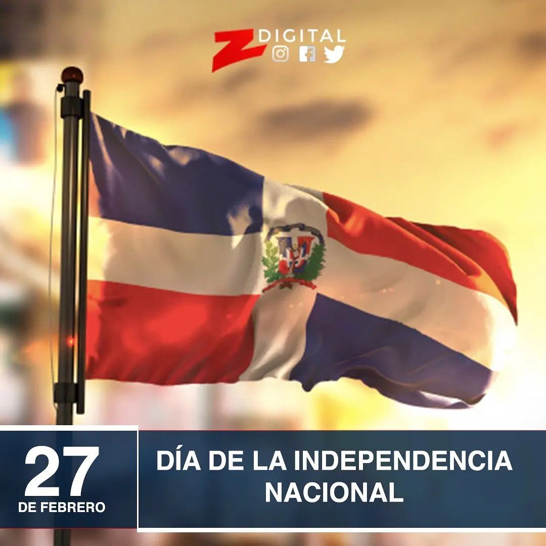 z101digital's tweet photo. Hoy celebramos el 179 aniversario de nuestra Independencia Nacional y alzamos nuestra bandera con orgullo.
¡Felicidades dominicanos y dominicanas!
#AmanecemosHoy #Z101 #ZDatos #ZEfemerides #Hoy27 #Febrero #DominicanRepublic #RD #DíaDeLaIndependencia #IndependenciaDominicana🇩🇴 https://t.co/o6fabNbzID