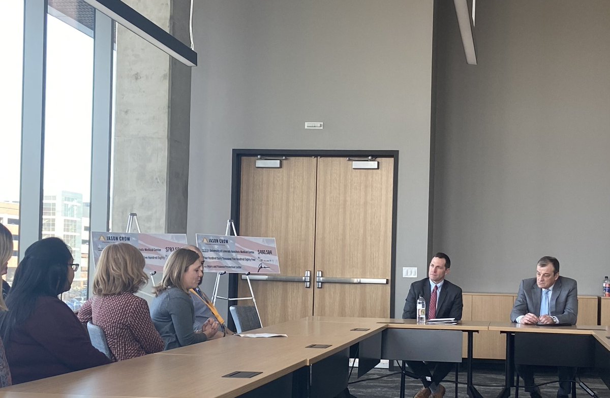 CUFederal's tweet photo. Thank you @RepJasonCrow for visiting @CUAnschutz last Friday to highlight recent federal investments in injury and violence prevention and rural public health through community project funding! We're so grateful for your support! https://t.co/DfIAsZOCMl https://t.co/oXfh4K2woU