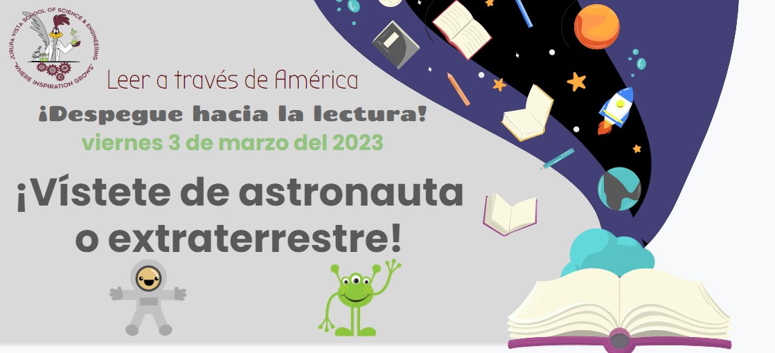JVRoadrunners's tweet photo. Jurupa Vista will be celebrating READ ACROSS AMERICA DAY March 3, 2023. Dress up like and astronaut or alien! π½π©βππ¨βππ§βππ It's going to be #outofthisworld! #blastofftoreading #cjusd https://t.co/crV855D7aY