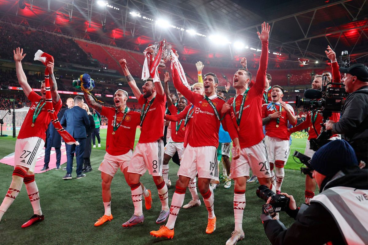 TheUnitedWay777's tweet photo. Hopefully we can use the #CarabaoCup as a catalyst to help us achieve more success for #ManchesterUnited.
What a great achievement for ETH and the #MUFC squad of players.
Lets get the other ๐๐๐ cups guys ๐ช๐ฝ๐ณ๐ฑ๐๐ฝ๐๐ฝ๐๐ฝ
#GlazersOut ๐
#TenHagEffect ๐ณ๐ฑ๐โค https://t.co/mB1omYD66B