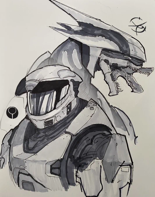 Halo ink doodles 