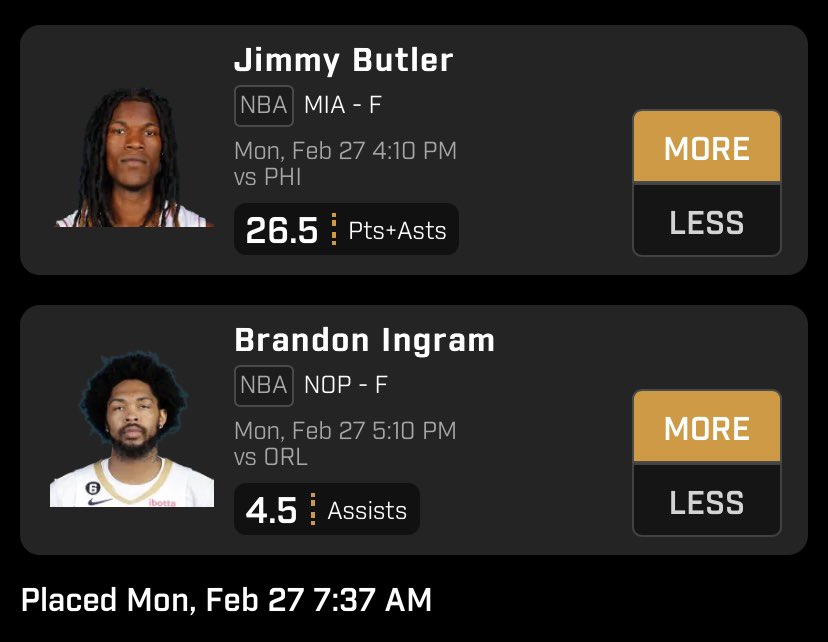 killerprops's tweet photo. Butler is -130 to go o27.5 pts+ast and Lowry is downgraded to out. 🔥📈

Ingram is even money to go o5.5 ast and ORL allows the 4th most ast to SFs. 💰🤑

Join our FREE DISCORD to see more of our plays! Link in bio! 😈✅

#PrizePicks #GamblingTwitter #PrizePicksNBA https://t.co/WI6WIU0lmm