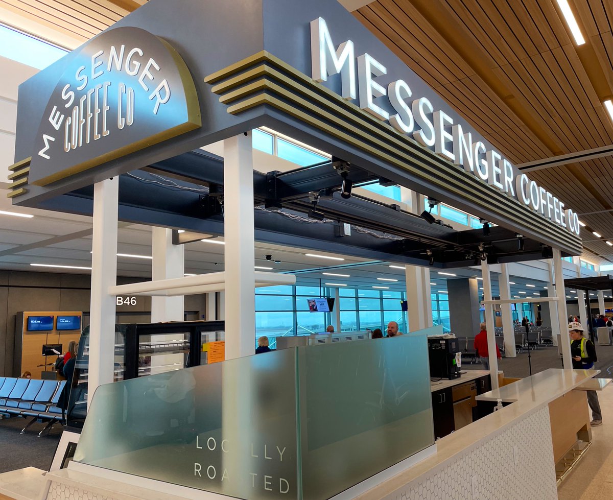 Spokes Cafe|Cyclery (@spokeskc) on Twitter photo Congratulations to our friends and partners at <a href="/messenger_co/">Messenger Coffee</a> on their beautiful space in the new terminal at @KCIAirport!
We can’t wait to stop by tomorrow to fuel up the first day you’re open! ✈️ Congratulations to our friends and partners at <a href="/messenger_co/">Messenger Coffee</a> on their beautiful space in the new terminal at @KCIAirport!
We can’t wait to stop by tomorrow to fuel up the first day you’re open! ✈️