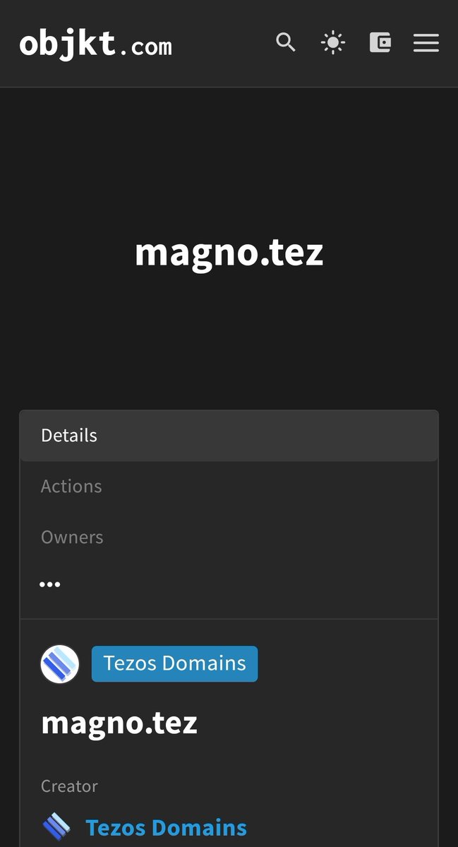 housej378's tweet photo. Premium @tezosdomains
Magno.tez is up for sale cheap.
Will accept good offers.
#tezos #tezoscommunity
#tezosdomain @tezosdomains https://t.co/M6zQRNw4E8
