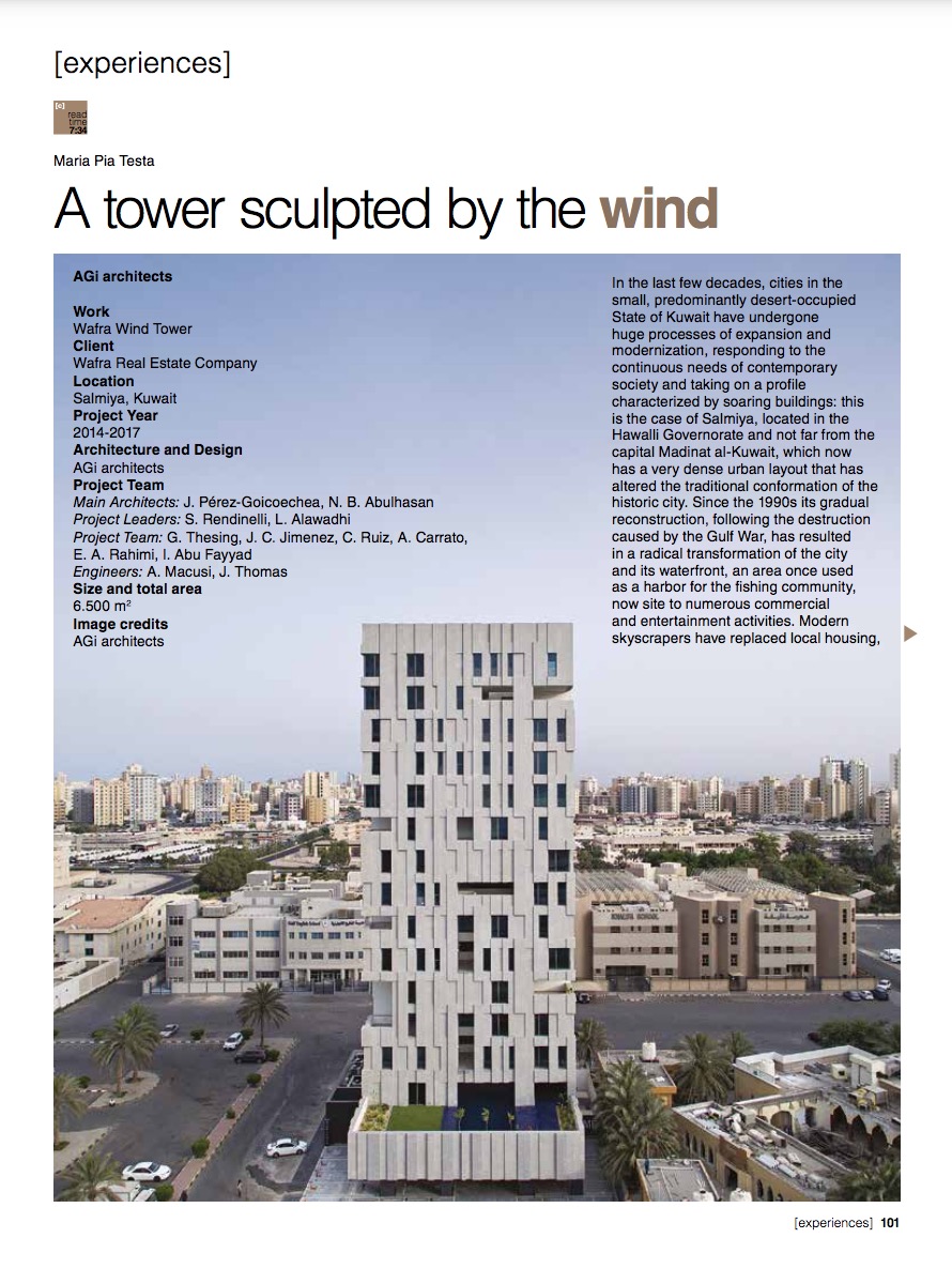 AGi_architects's tweet image. Wafra Wind Tower features an article in the latest issue of #Compasses Architecture&amp;amp;Design, dedicated to high-rise buildings.

Find a free preview in the link below.
ow.ly/rAKL50N1ZsV