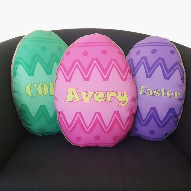 FireboltSews's tweet photo. Easter and Spring decorating is underway! 🐣🌻 Order your egg pillows now. Available in 4 bright colors with names or blank. Only at Firebolt Creations on Etsy! https://t.co/x0Xu65Te4y https://t.co/Rx5kn2uWjz