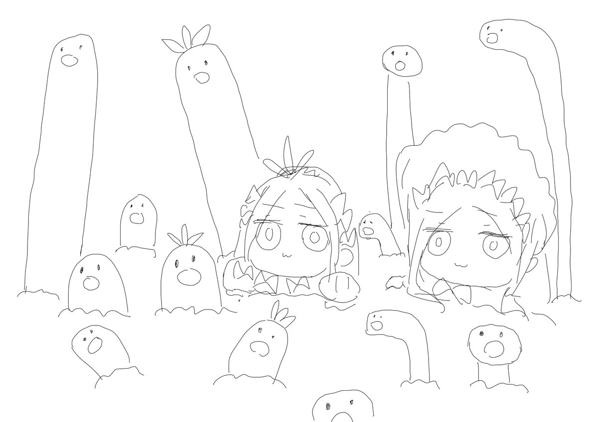 ウミディグダのいる落書きがこれだけ出てくるくらいにはウミディグダ大好き。 