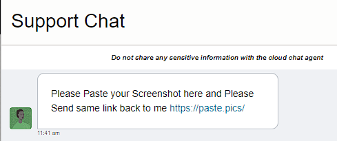 Ahmed_Aboulnaga's tweet image. So you chat with #OracleSupport using the chatbot on #OracleCloud.

Because there&apos;s no ability to upload images to the chat, the live #Oracle agent asks to use a 3rd party  website to upload screenshots... which are publicly accessible.

Example: paste.pics/b7095779667671…