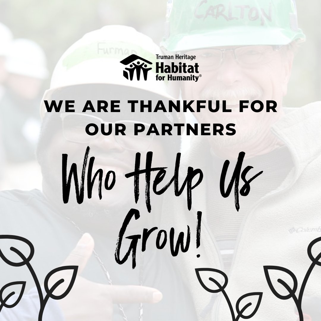 TrumanHabitatFH's tweet image. Click the link below to see the amazing companies and organizations working with us! ✨ 

We are grateful for their giving hearts.

trumanhabitat.org/our-partners/ 

Want to partner with us? Send us a message! 

#bluesprings #Raytown