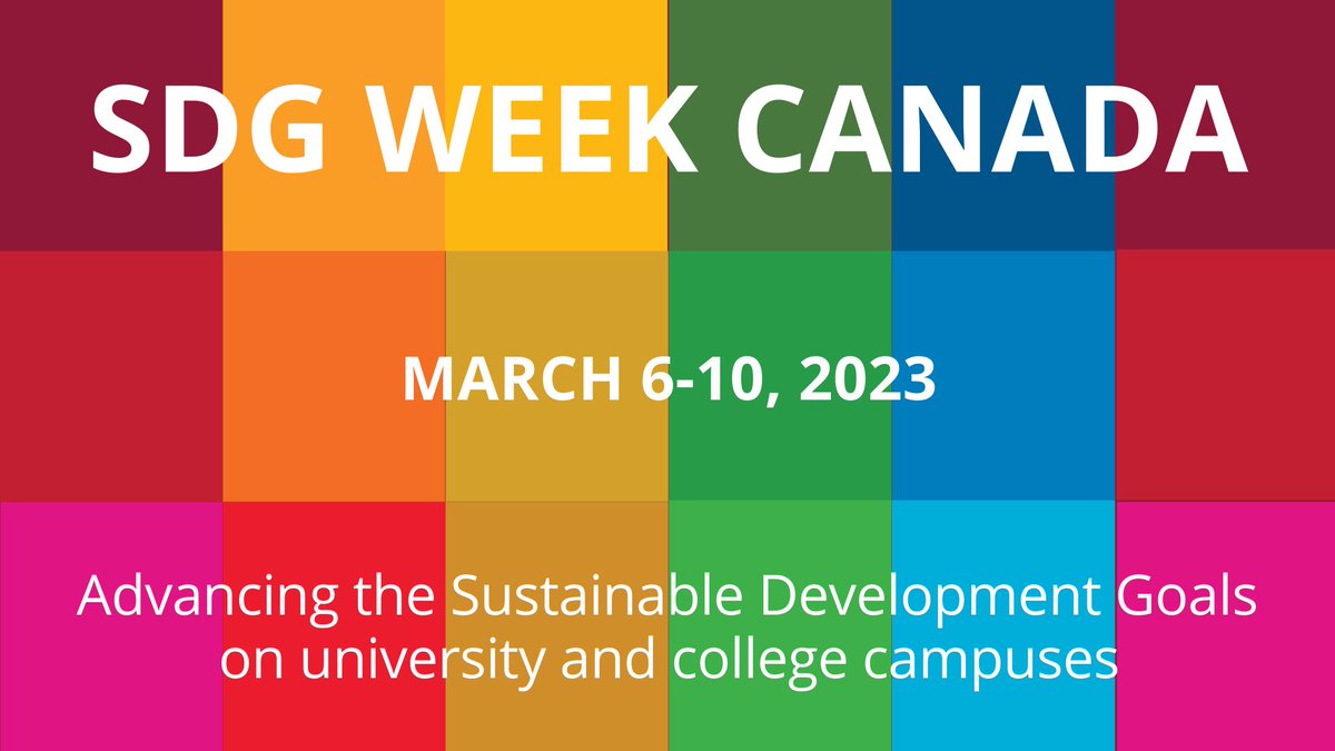 Let’s put the #GlobalGoals into action! Join us March 6-10 as we participate in #SDGWeekCanada alongside many other schools across the country. 
Learn more here: bit.ly/SDGWeekCanada