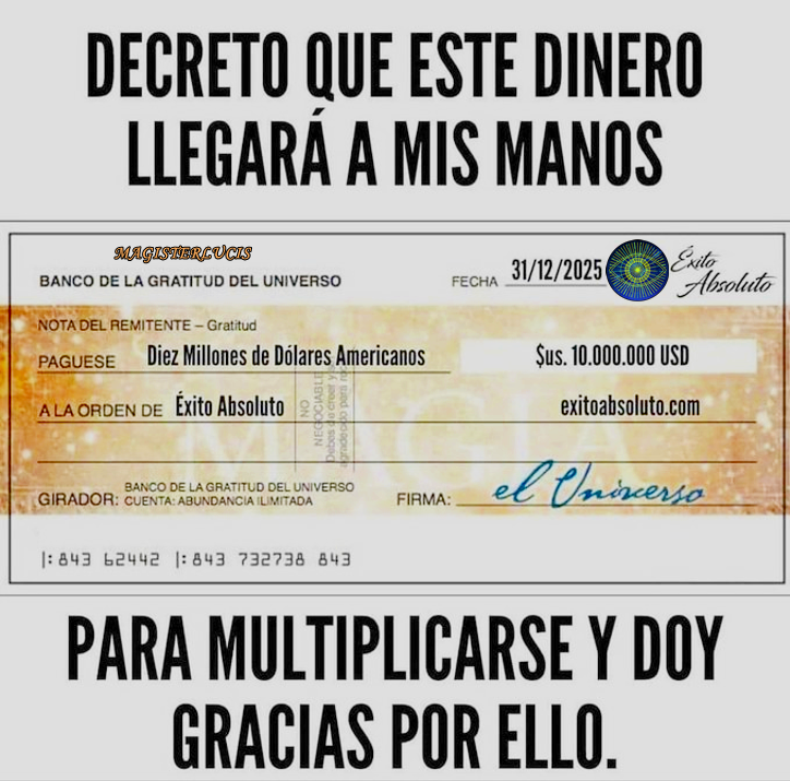MAGISTERLUCIS's tweet photo. HECHO ESTA - ABUNDANCIA - MAGISTERLUCIS https://t.co/bY0sN4zd3H