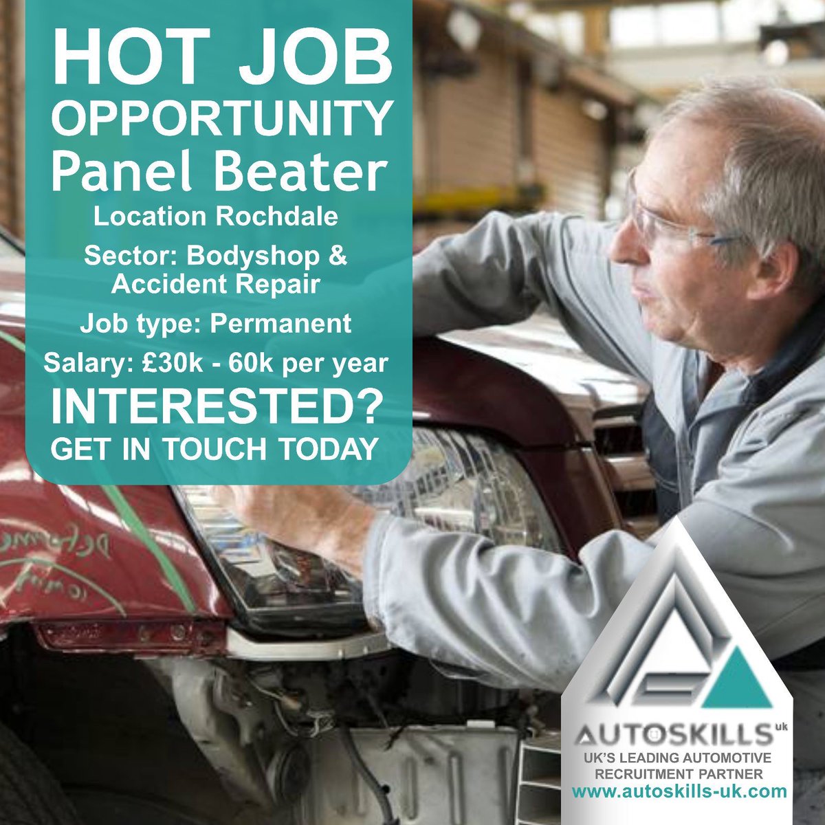 🔥HOT JOB🔥 

Panel Beater    

Bodyshop & Accident Repair 

Salary - £30k - 60k per year 

Location - Rochdale 

Click here to apply: 
buff.ly/3xMtIic 

#automotive #automotive #rochdale #rochdalejobs
