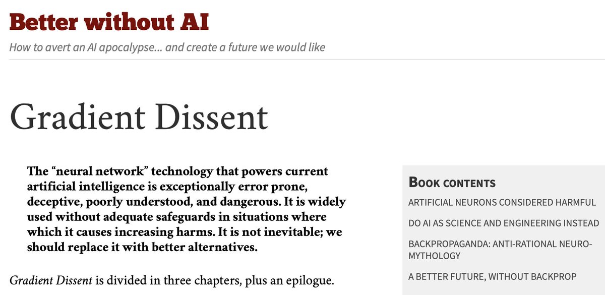Meaningness's tweet photo. 🆕🤖 The “neural network” technology that powers current artificial intelligence is extremely expensive, poorly understood, inherently deceptive, and unfixably unreliable.

In short: it is bad.

Somehow, no one ever says this! https://t.co/WXDilXWO7g