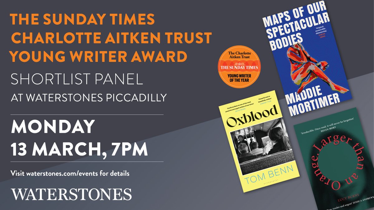 On the eve of the winner announcement of The Sunday Times Charlotte Aitken Young Writer Award, we'll be joined by shortlisted authors <a href="/Tom_Benn/">Tom Benn</a>, <a href="/lucyburns66/">Lucy Burns</a> and <a href="/MaddieMortimer/">MaddieMortimer</a> as they talk to <a href="/SebastianFaulks/">Sebastian Faulks</a>, about their nominated books! Tickets here ➡️ bit.ly/3YNJODT