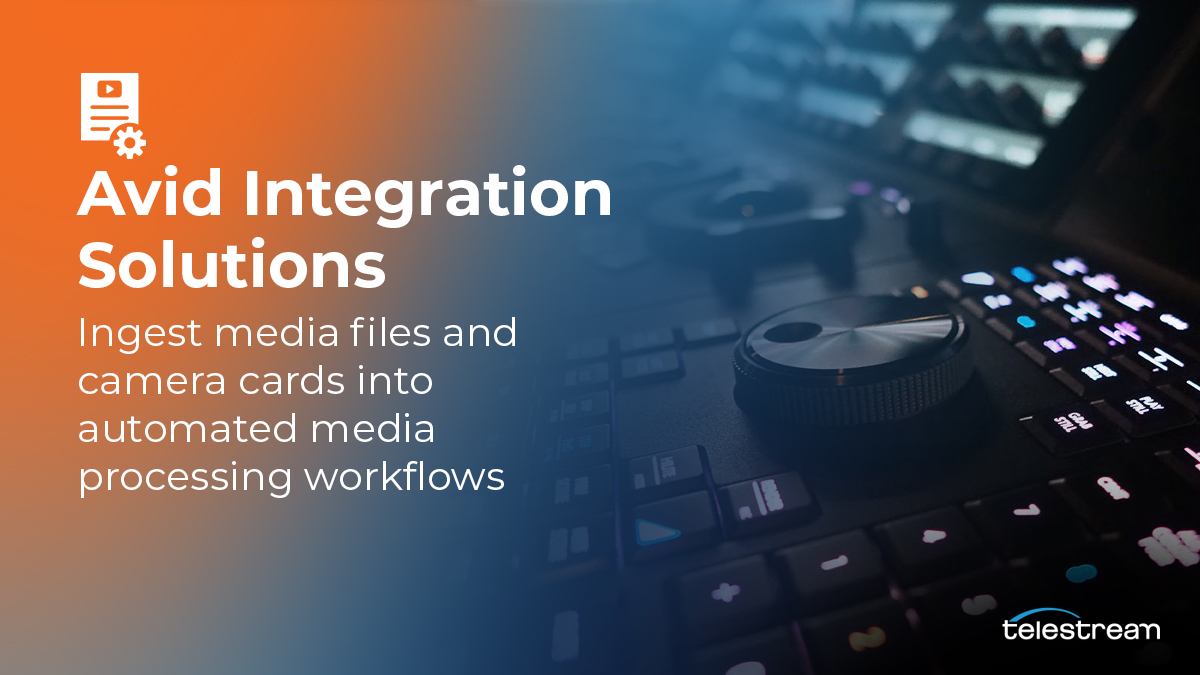 Telestream's tweet photo. Ingest media files and camera cards into automated media processing with Avid Integration Solutions from Telestream. https://t.co/AD3Ocyy6l7
#AvidIntegration #Telestream #automatedmediaprocessing https://t.co/dGFChVX3Tw