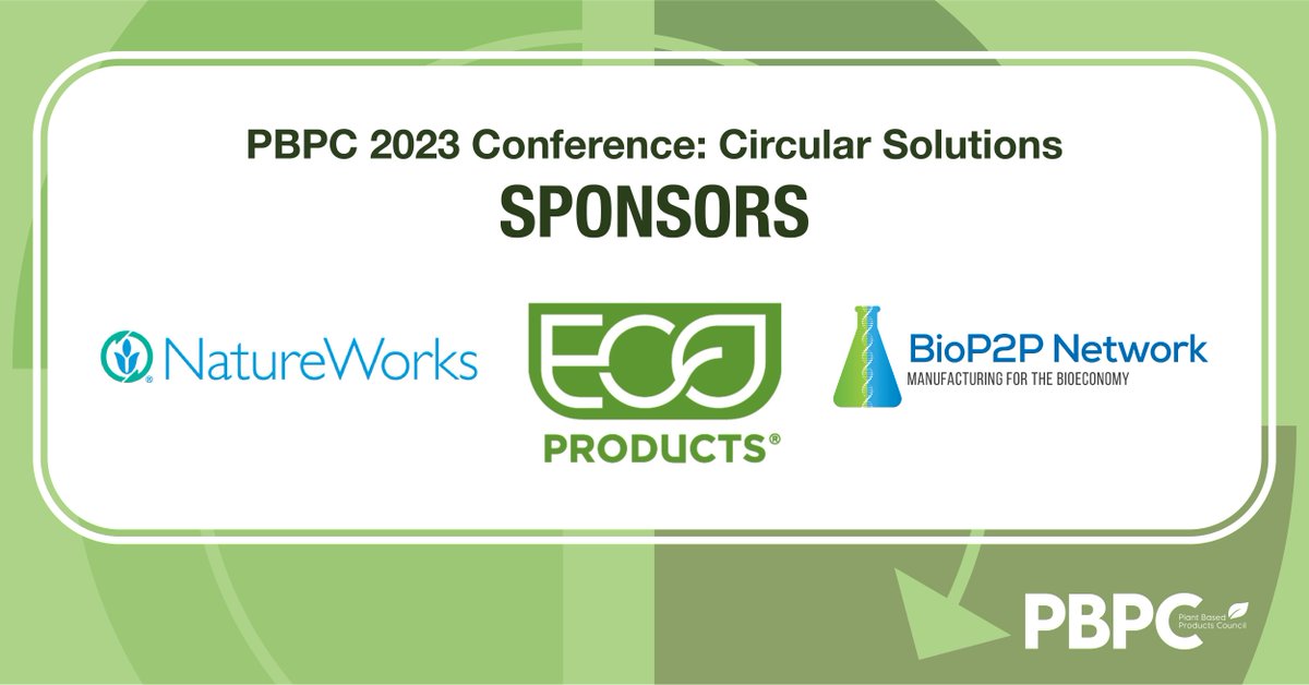 PlantBasedProds's tweet image. We’re so grateful to the sponsors of #PBPC2023Conference: Circular Solutions, @natureworks, @ecoproducts, &amp;amp; @BioP2PNetwork! Join us on Mar. 27-29 to hear from industry leaders, policymakers, and brands through our lineup of panels, keynotes, and more: bit.ly/3uJ0sHX