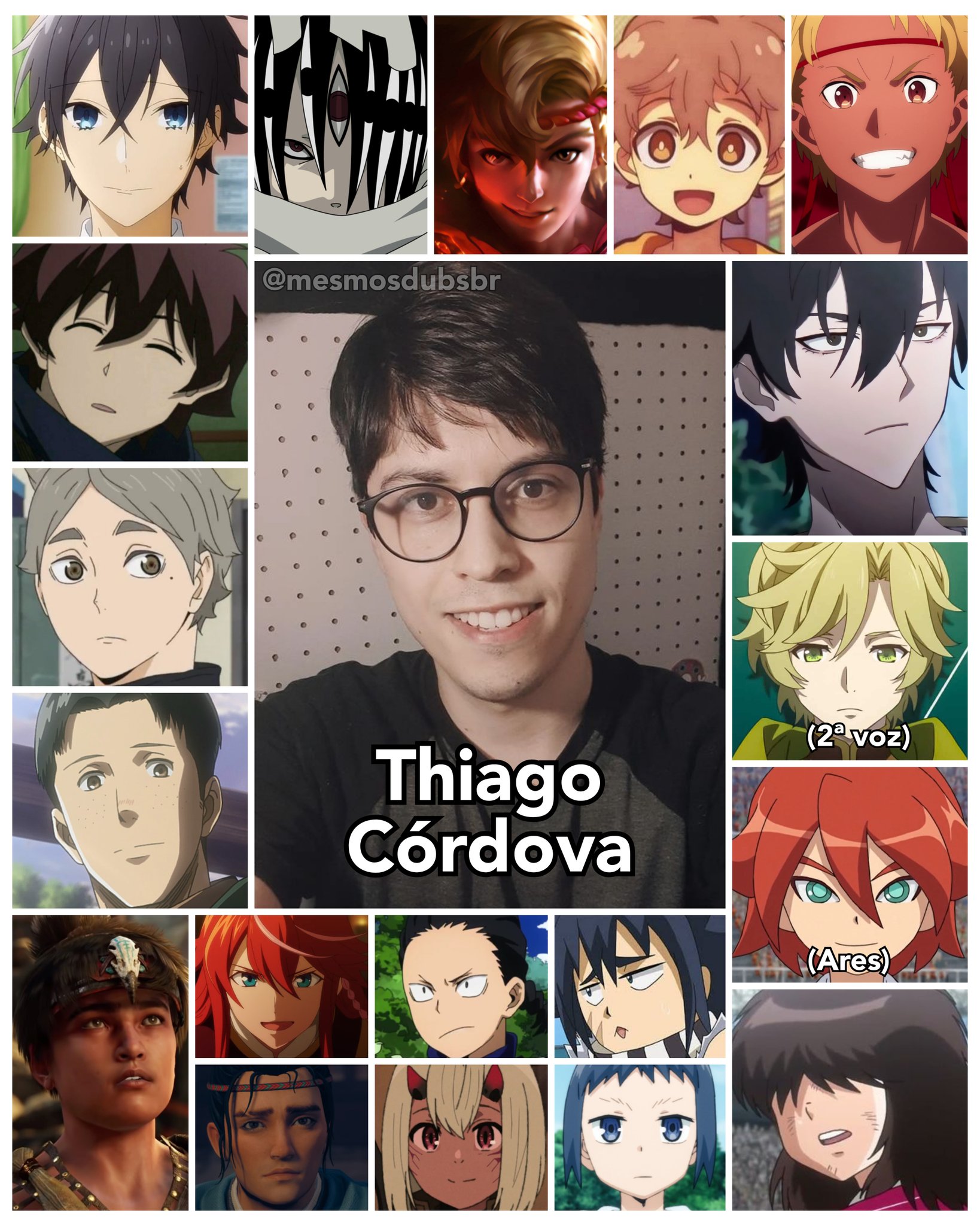 Personagens Com os Mesmos Dubladores! on X: Mais um talento que se revelou  recentemente, Thiago Córdova tá tendo um currículo excelente que só vai  crescendo! Thiago é conhecido por dublar o Izumi