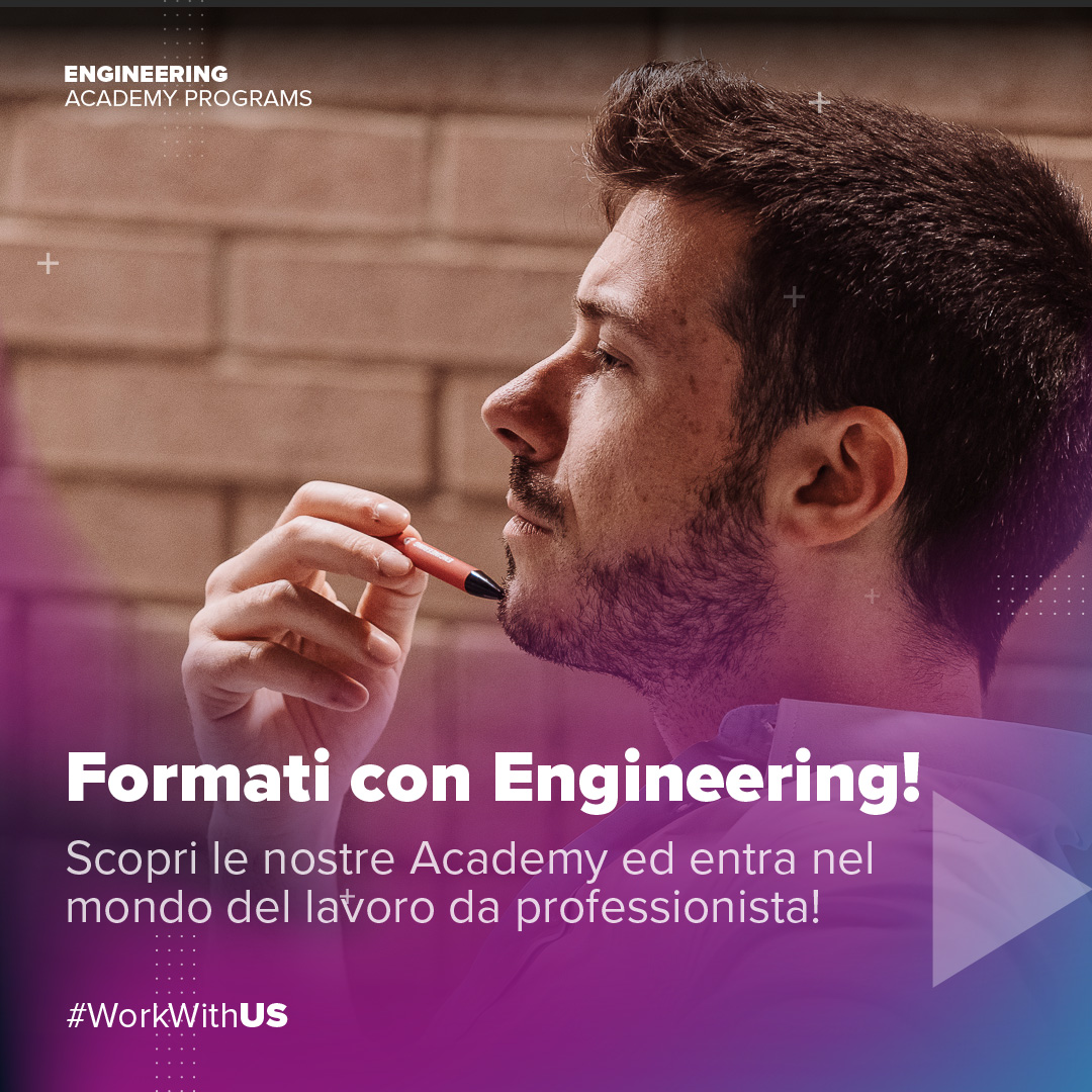 EngineeringSpa's tweet image. 📲 Vuoi vivere la Digital Transformation da protagonista? Specializzati con Engineering e diventa consulente professionista.

Scopri le nuove Academy in partenza: eng.it/academy-progra…

#WorkWithUs #LifeAtEngineering #Hiring